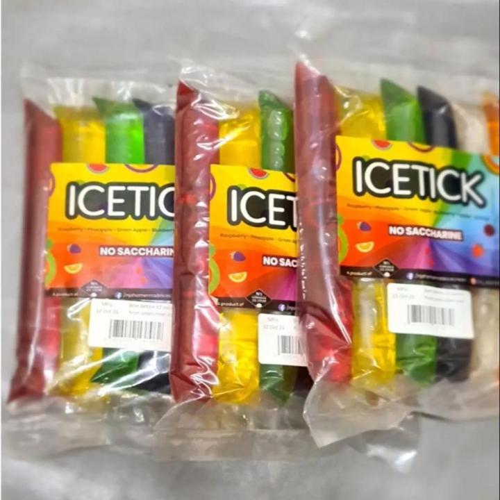 Pack of 12 - Fun Pops Ice Pops Freeze Pops Ice Lolly Candy Ice Lollies Ice Lolly Mold Ice Lolly Popsicle Ice Pop Ice lolly Pack Ice Sticks Different Flavor (12 Pcs)