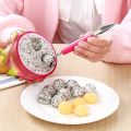 2 in 1 Melon Baller Scoop Dig Scoop with Fruits Carving Knife for Fruit Salads, Garnishes, Deserts, Cakes, Ice Cream Scooper Stainless Steel. 