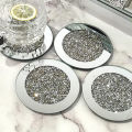Crystal Glass Coasters Holder Round Durable Heat Resistant Coaster Tea Coffee Drink Mug Mat Table Placemat Decorative Tray. 