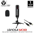 FANTECH MCX01 LEVIOSA Professional Condenser Microphone With RGB Illumination And Cardioid Polar Pattern USB XLR Cable With Table Stand. 
