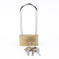 New Brass Padlock Long Shackle Travel Luggage/Suitcase/Gate Lock Security 3 Keys. 