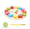 Seton Shape Clock for Kids - Wooden Puzzle Clock - 3D puzzle clock. 