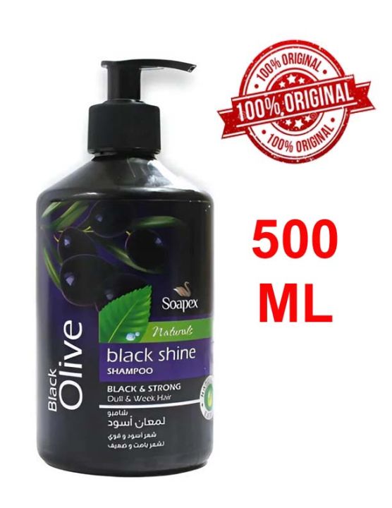Soapex Natural Black Olive Black Shine Shampoo 500 ml | Imported Irani Shampoo with Olive Oil for Hair Growth and Anti-Hair Fall |Shampoo & Conditioner Combo for Long, Healthy, Shiny Hair|shampoo olive | soapex shampoo olive | Perfect for All Hair Types
