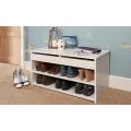 Shoes storage rack with seat. 