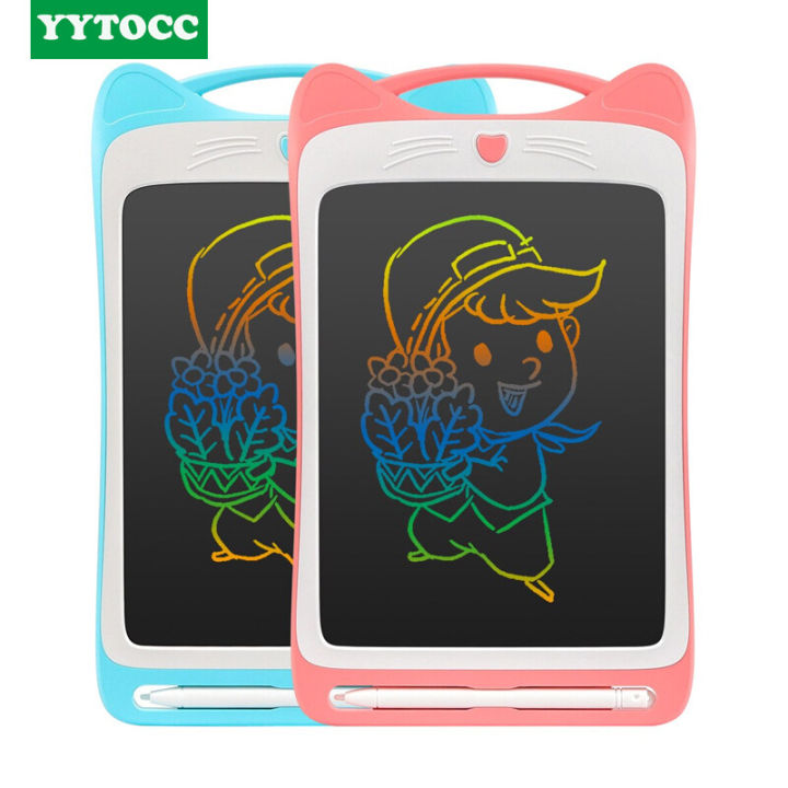 9|/12| Kids Big Face Cat LCD Writing Tablet with Pen Drawing Tablet Kids Learning Digital Tools