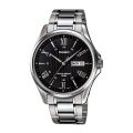 Original Casio - MTP-1384D-1AVDF - Stainless Steel Watch for Men. 