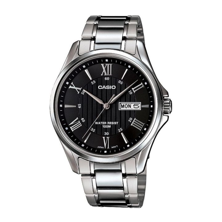 Original Casio - MTP-1384D-1AVDF - Stainless Steel Watch for Men