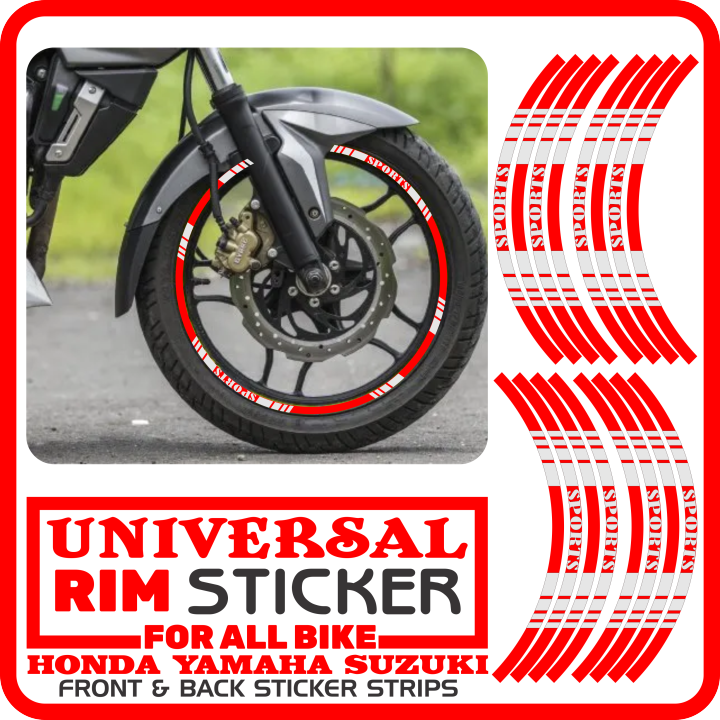 Ppf Sticker Sport Rims Sports Rim Reflector Sticker For All Bikes | 8 Colors Available | Honda ...