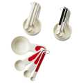 IKEA Set of 4 Measuring Spoons - Red, White & Black. 