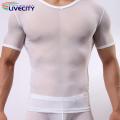 Summer T-shirt Ultra-thin Transparent See-Through Tee Shirt. 