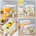3.5L Drinks Dispenser with Dual-Use Stand, Juice Dispenser Fridge Water Dispenser, Juice Container Plastic Milk Bottle Dispenser for Making Teas and Juices. 