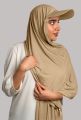 Hijab Hat Cap with Attached Hijab – Sun Protection, Comfortable, Versatile for University/Office, Available in Black. 