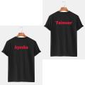 Personalized Printed T-Shirts for Couples Lovers husband wife Girlfriend boyfriend - Customize with Your Name in English or Urdu - Message your name if you want t shirt with your own name - Summer T shirts for boys girls ladies men gents couple. 
