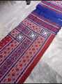 Sindhi Ajrak Swiss Printed Shwal /Saraiki Degin For Men & Women/colour Black Badar , Blue Badar and Mahrun Boder. 