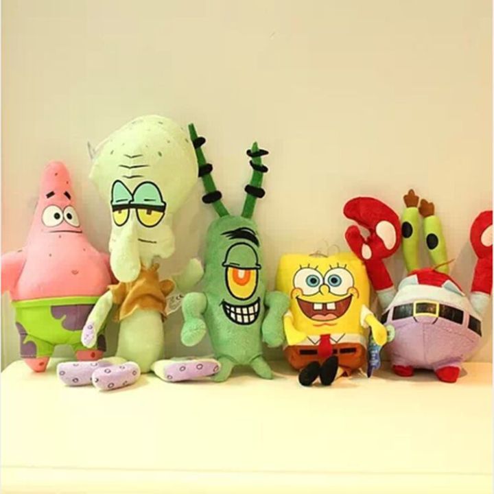 Cross-border plush toys, suction cups, pendants, spongebob SquarePants, Pai Daxing, full set of dolls, wedding gifts