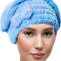 Bear Coral Fleece Thicken Quick Dry Hair Hat Towel Water Absorption Shower Cap. 