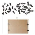 300 Picture Turn Button Fasteners Photo Frame Hardware and 300 Screws for Craft, Hanging, Drawing, Black. 