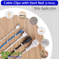 60 PCS Round Cable Clips White Cable Management 5, 6, 7, 8, 9mm Cable Nail Clips Electrical Cable Wall Clips for Wire Ethernet Cable, Telephone Cable, TV Wire by Electrica. 