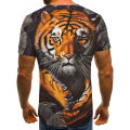 Lion Tiger T-shirt Men's Painting Photo 3D Printing Hip Hop Streetwear Loose Comfortable Fabric O-Neck Men's T-shirt. 