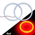 Universal Angel Eye Ring 90mm Red Color With Cotton Plastic Cover LED For Car Headlight 2 Pcs Set. 