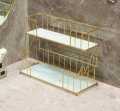 Creative Bathroom Vanity Tray makeup Storage Rack Organizer Metal Skin Care. 