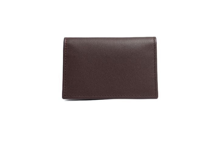 Brown Leather Card Holder Classic Oxford Collection Hashujees