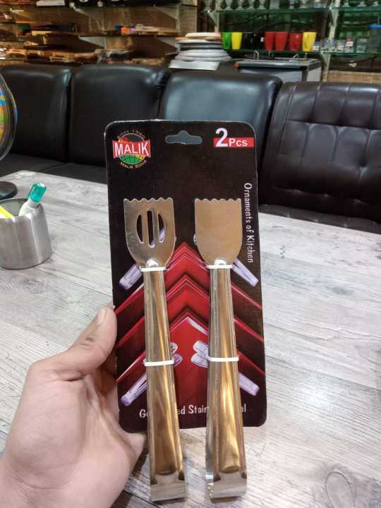 Pack Of 2 stainless steel chimta serving Tongs, chimta tongs food ...