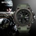 【BestGO】sanda 739 multi-functional digital watch for men fashion big dial waterproof outdoor watch. 