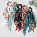 Print Ponytail Elastic Bow Scrunchies Hair Ribbon For Women Elastic Hair Band Girls Hair Ties Hair Accessories. 