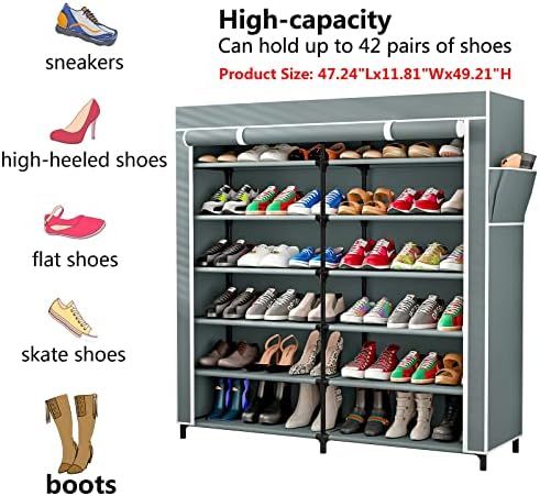 Shoe%20Organizer%20Rack%20with%20metal%20and%20Fabric%20Structure%2015-40%20Pair%20Capacity,%20Durable%20&%20Sturdy,%20Multiple%20Uses%20-%20Grey/Black/Pattern%20Colors%20-%20Image%209