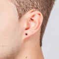 Round Ball Stud Earrings For Women Men Stainless Steel (Pair). 