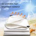 100% WATERPROOF WHITE PLASTIC TARPAL , USED FOR SUNSHADE AND OTHER OUTDOOR ACTIVITIES. 