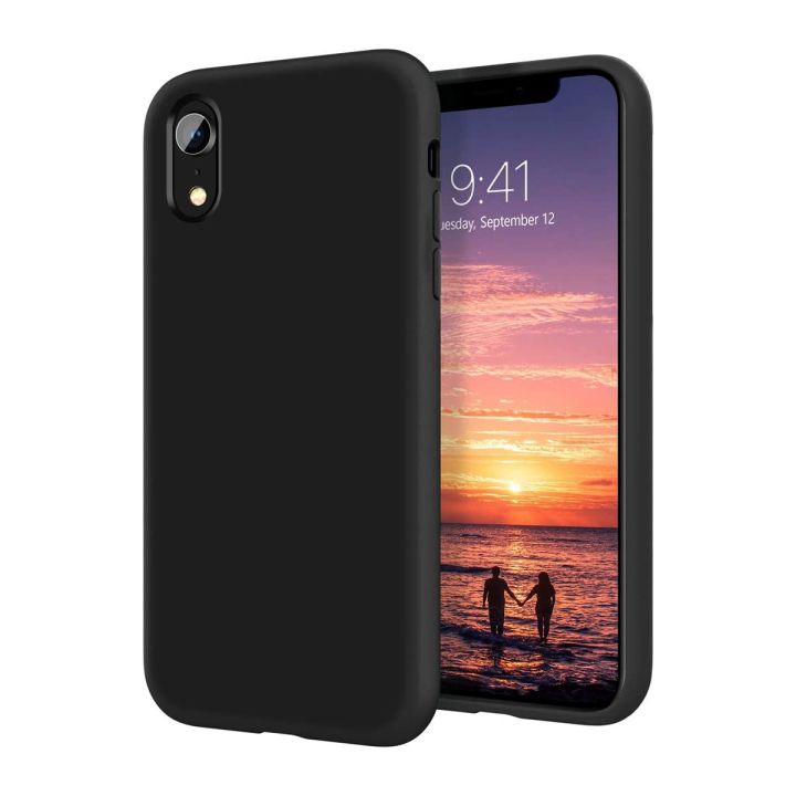IPHONE XR [WITHOUT HOLE] Black Soft Silicon Back Cover Case