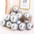SILVER METALLIC CHROME BALLOONS PACK ( PACK OF 10 SILVER BALLOONS ). 