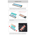 QUANBU 2X M.2 NVMe SSD Heat Sink 0.8mm for M2 2280 Solid State Hard Disk Copper Heatsink with Thermal Pad Laptop SSD Radiator. 