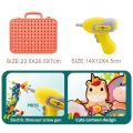 Electric Drilling Screw Puzzle games Toy Boys Girls 3D Construction Drill Screw Toys Set Creative Educational learning toy Blocks for kids Tool Kit Toys Gifts for Kids. 