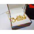 Customized Name Locket Golden & Silver Customized Name Necklace for girls - Customize Gift. 