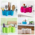 Multipurpose Cutlery Box - Kitchen Accessories Modern Spoon Stand Holder - Dinnerware Plastic Spoon Rest Fork Stand Knife Box - 5 Section Cutlery Holder Plastic Stand. 