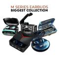 M10 m19 m90 TWS Airpods _ with Super Sound & High Quality Touch Sensors True Stereo Headphones with Built in Mic 10m Transmission Bluetooth Wireless Earbuds , Charging Case Sport Headset for all Bluetooth Smart devices.. 