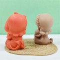 Flower Girl Candle Mold Decorative 3D Design Scented Candle Silicone Mold Heart-shape Girl Gypsum Casting Rose Candle Mould for Gift Making Home Decor Craft Enthusiasts Romantic Setting Valentine's Day Gift. 