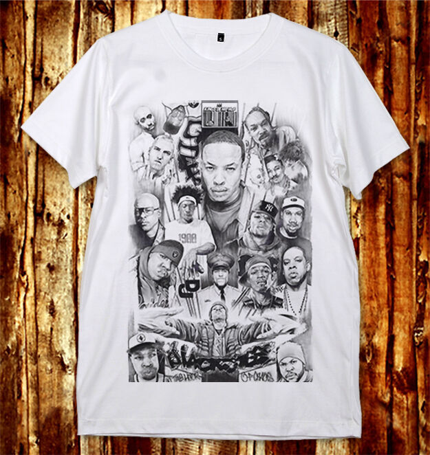 Summer new Mix All Rapper Ice Cube Eminem 2Pac U-Nack, V-Nack White Gray T-Shirt O-Neck Tee Shirt Top Tee