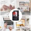 Heater for Indoor Use, 800W Ecoheat Small Space Heater with PTC Ceramic Heating Element Adjustable Thermostat Wall Outlet Electric Heater for Office, Bedroom, and Bathroom. 