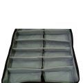 Under Bed Shoe Organizer Bag Hard Solid Fabric with Clear Plastic Zip Cover Store up to 12 Pairs of Shoes 1 Pcs. 