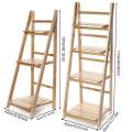4 Tier Wooden Ladder Folding Book Shelf Stand Plant Flower Display Shelving Rack. 