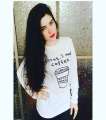 CLOTHING GARMENTS White I Need Coffee Full Sleeves T.shirt. 