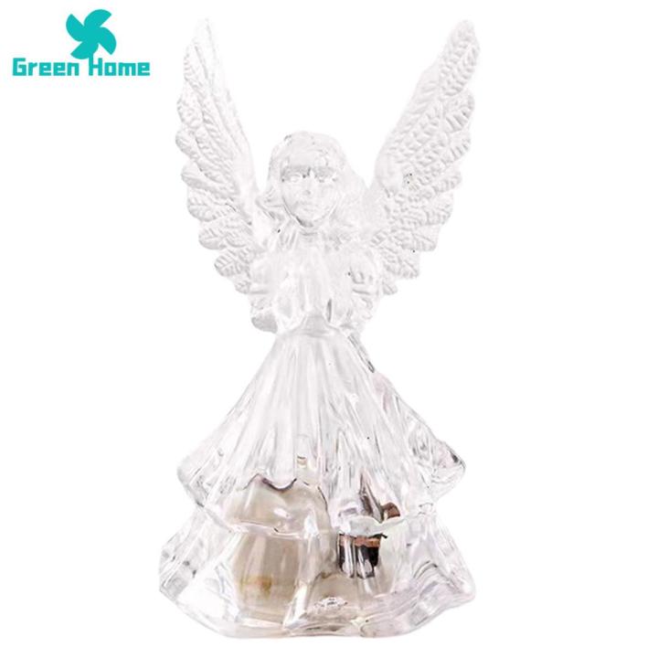 Green Home Angel Lamp Creative Shape 3D Angel Night Light Desktop Decoration