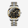 FNGEEN 4006 High Quality Luxury Men's Quartz Watch Luminous Calendar Stainless Steel Strap Wristwatch For Men. 