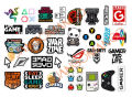 30 Pcs Gamers Stickers Pack For Laptop, Desk , Notebooks Mobile Covers DIY Stickers - JangoMango Store. 