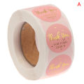 500Pcs/Roll Pink Thank You for Your Order Sticker Kraft Labels Sticker. 