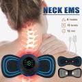 Portable Mini Rechargeable Neck Massager EMS Massager Patch for Muscle Pain Relief. 